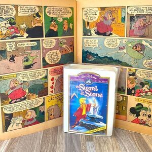 Disney Disneyland The sword in the stone vintage comic book and vintage old toys